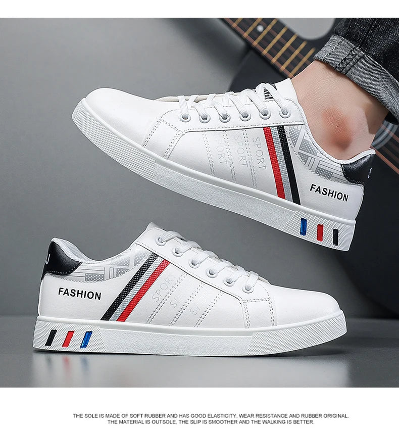 Men's Shoes Spring and Autumn New Style Green Black Red Sports Shoes Soft Sole Breathable Men's Low-Top Versatile Casual Shoes