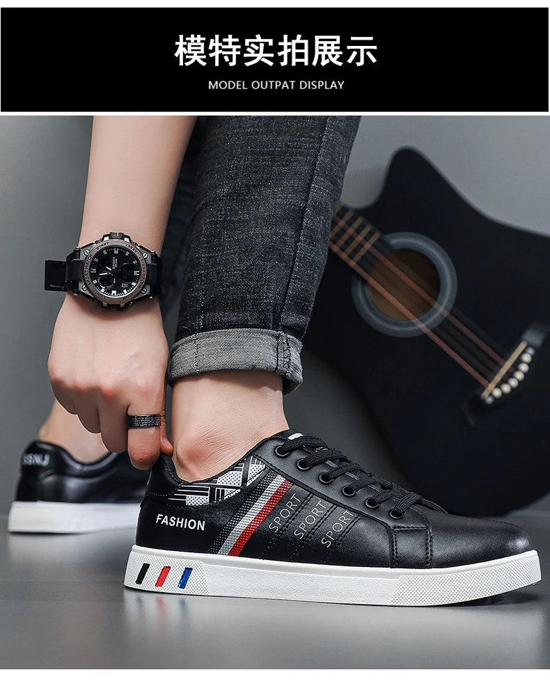 Men's Shoes Spring and Autumn New Style Green Black Red Sports Shoes Soft Sole Breathable Men's Low-Top Versatile Casual Shoes