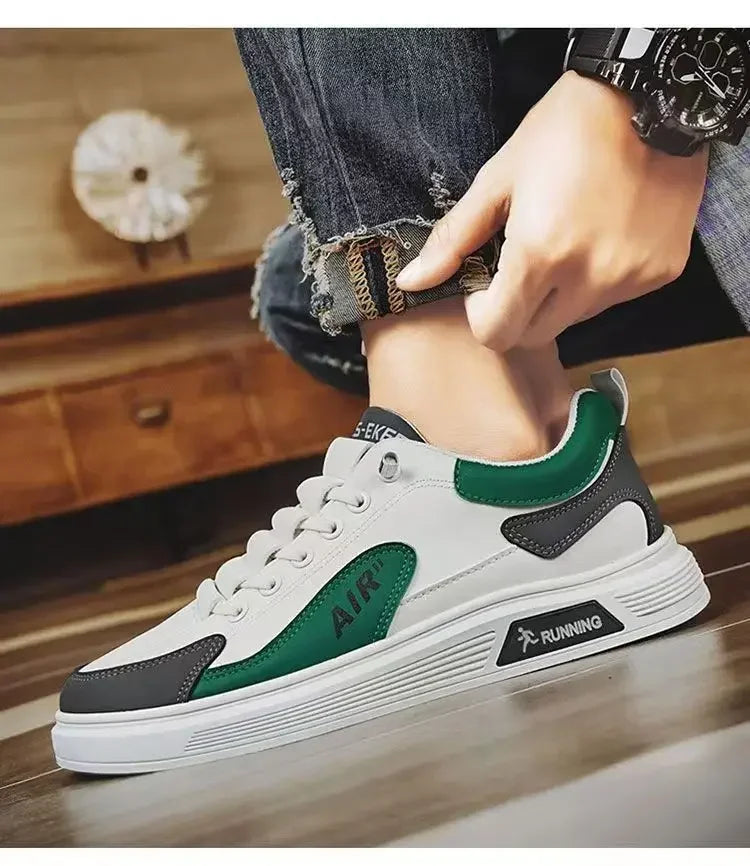 New Men's Shoes Leather Fashion Low-top Men's Casual Trendy Shoes Running Sports