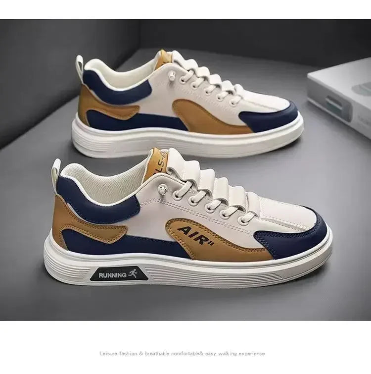 New Men's Shoes Leather Fashion Low-top Men's Casual Trendy Shoes Running Sports