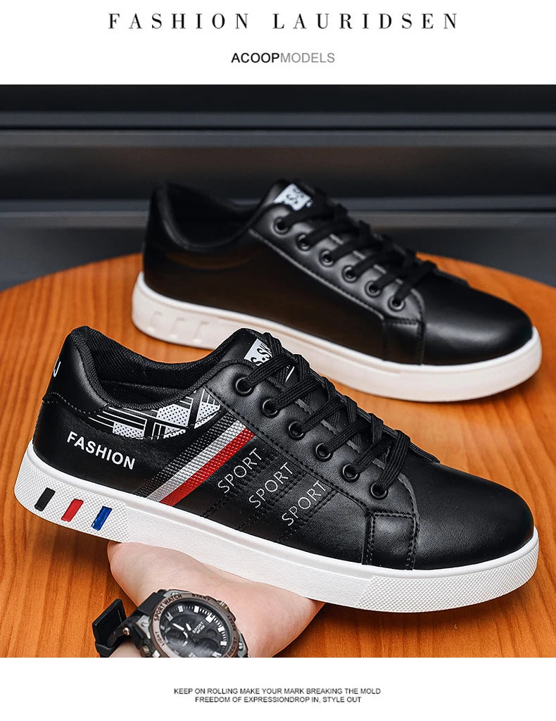 Men's Shoes Spring and Autumn New Style Green Black Red Sports Shoes Soft Sole Breathable Men's Low-Top Versatile Casual Shoes