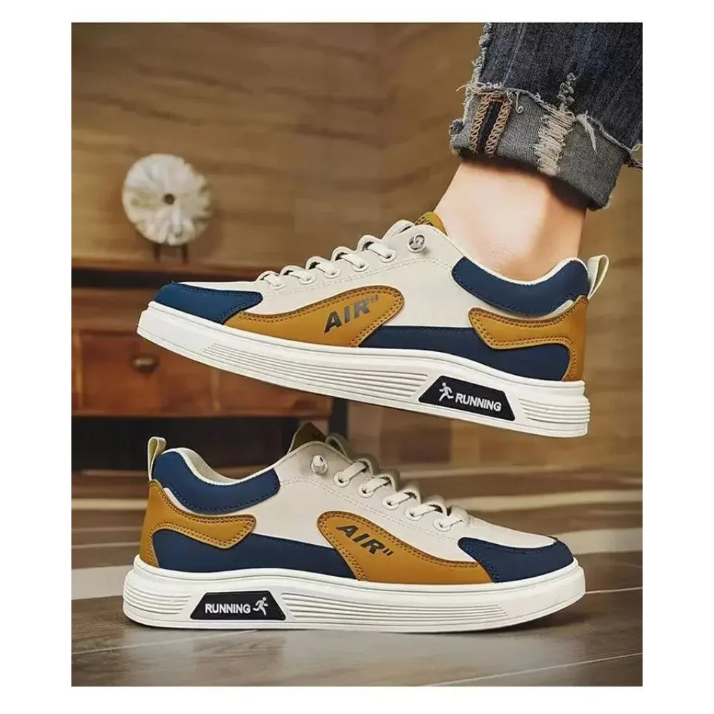 New Men's Shoes Leather Fashion Low-top Men's Casual Trendy Shoes Running Sports