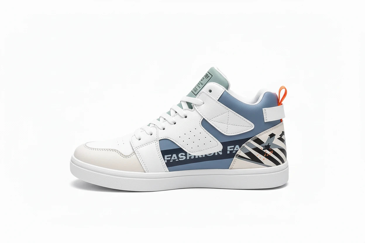 Men's Skateboarding Shoes 46 High Top Casual Sneakers Breathable Street Shoes Black Flats Shoes  Walking Shoes Chaussure Homme