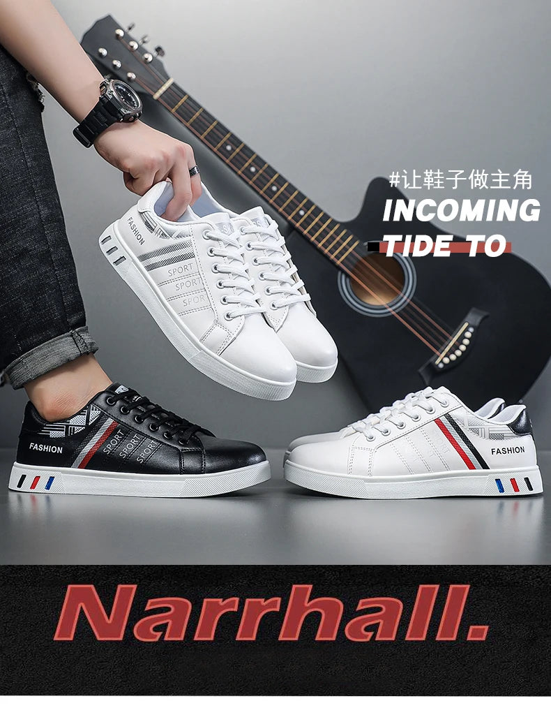 Men's Shoes Spring and Autumn New Style Green Black Red Sports Shoes Soft Sole Breathable Men's Low-Top Versatile Casual Shoes