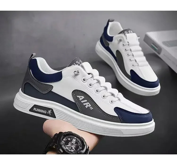 New Men's Shoes Leather Fashion Low-top Men's Casual Trendy Shoes Running Sports